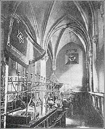 View of the Old New Synagogue (Prague) interior with the 